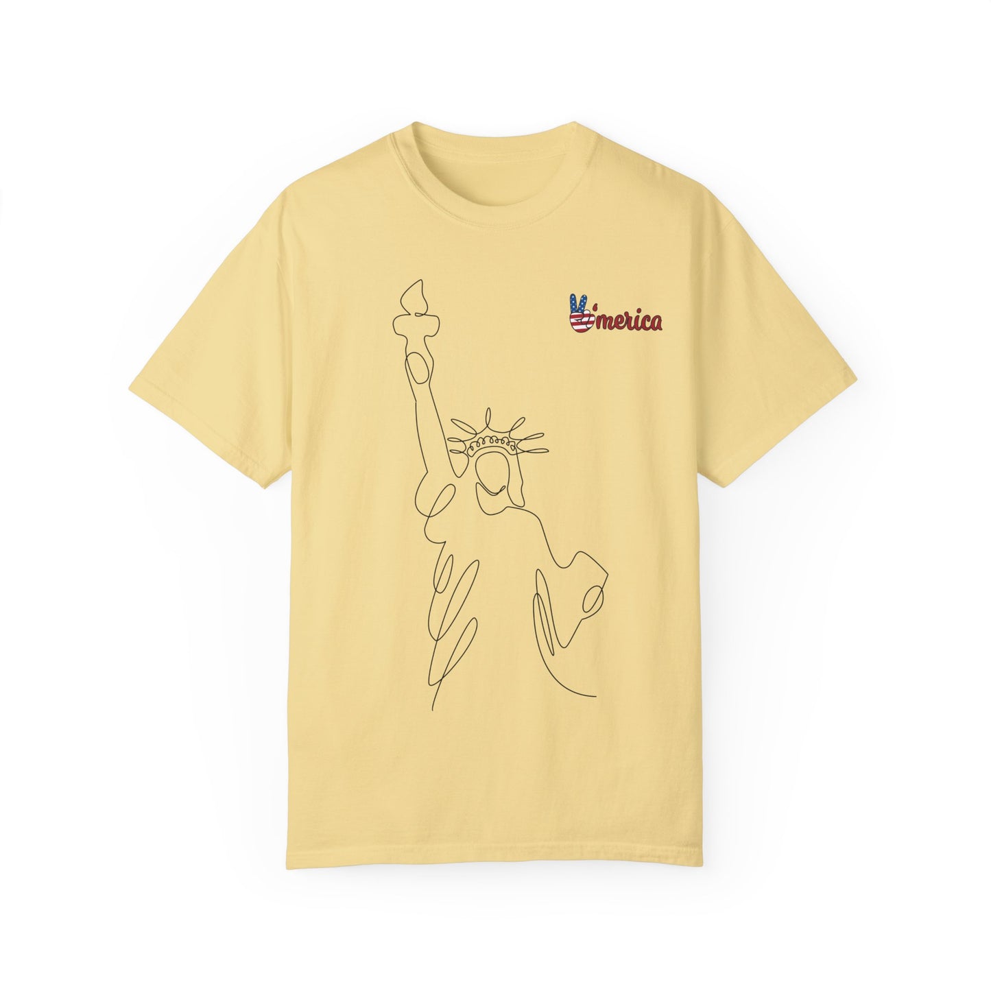 Unisex Garment-Dyed T-shirt - Celebrate 'Merica with Liberty Design