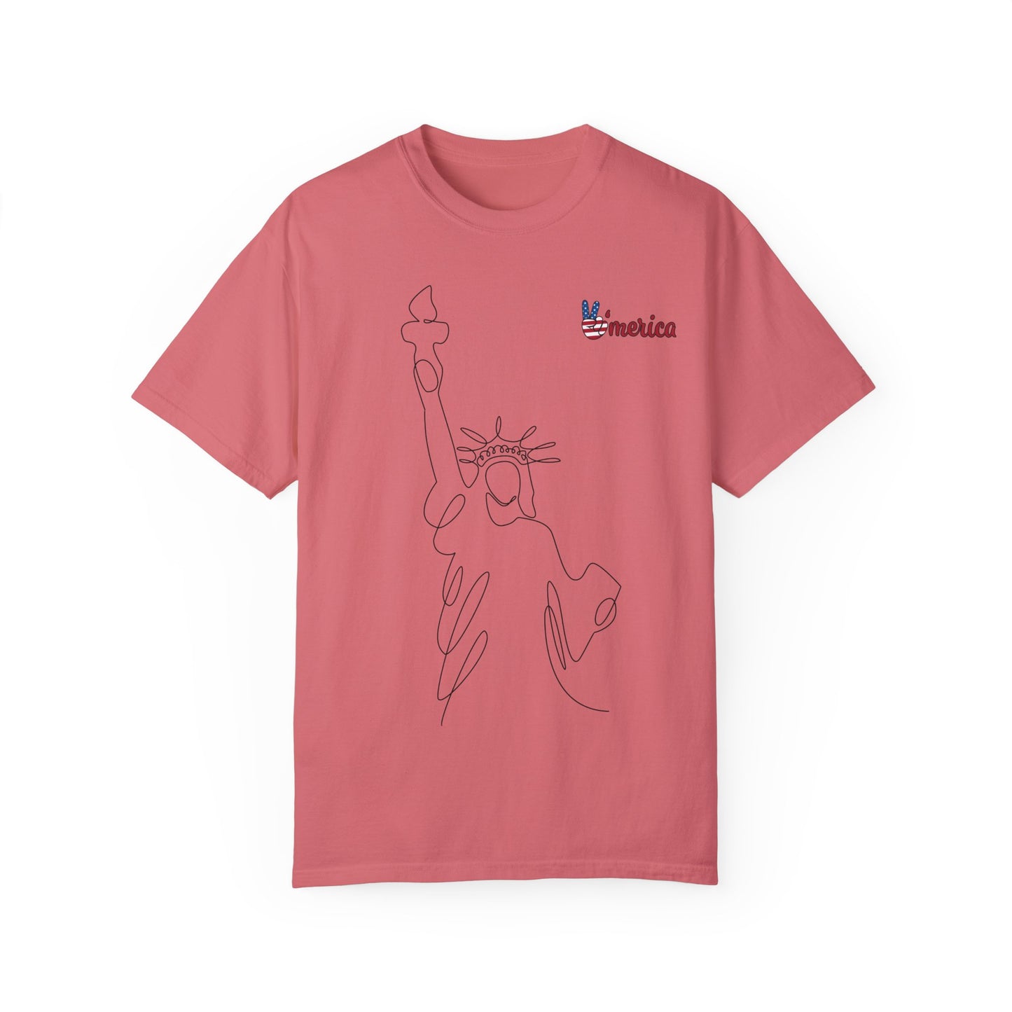 Unisex Garment-Dyed T-shirt - Celebrate 'Merica with Liberty Design
