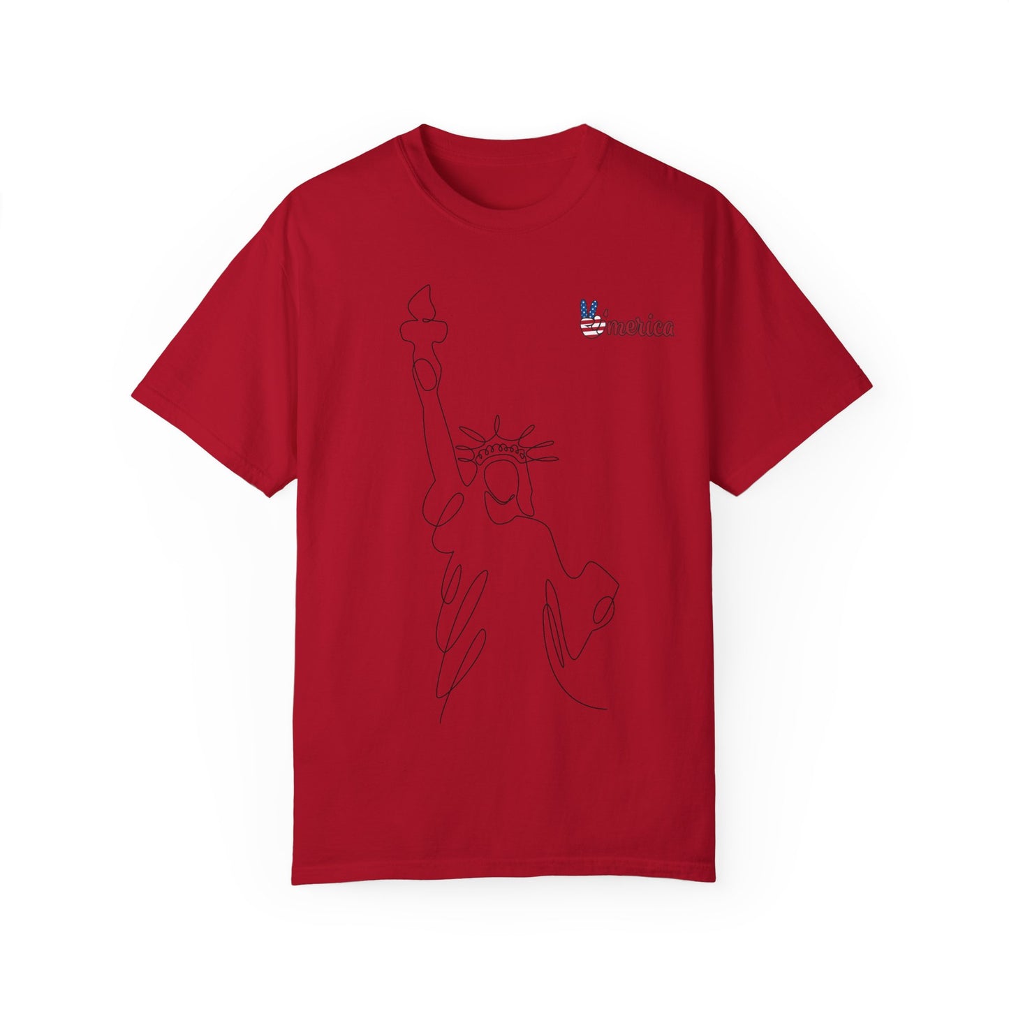 Unisex Garment-Dyed T-shirt - Celebrate 'Merica with Liberty Design