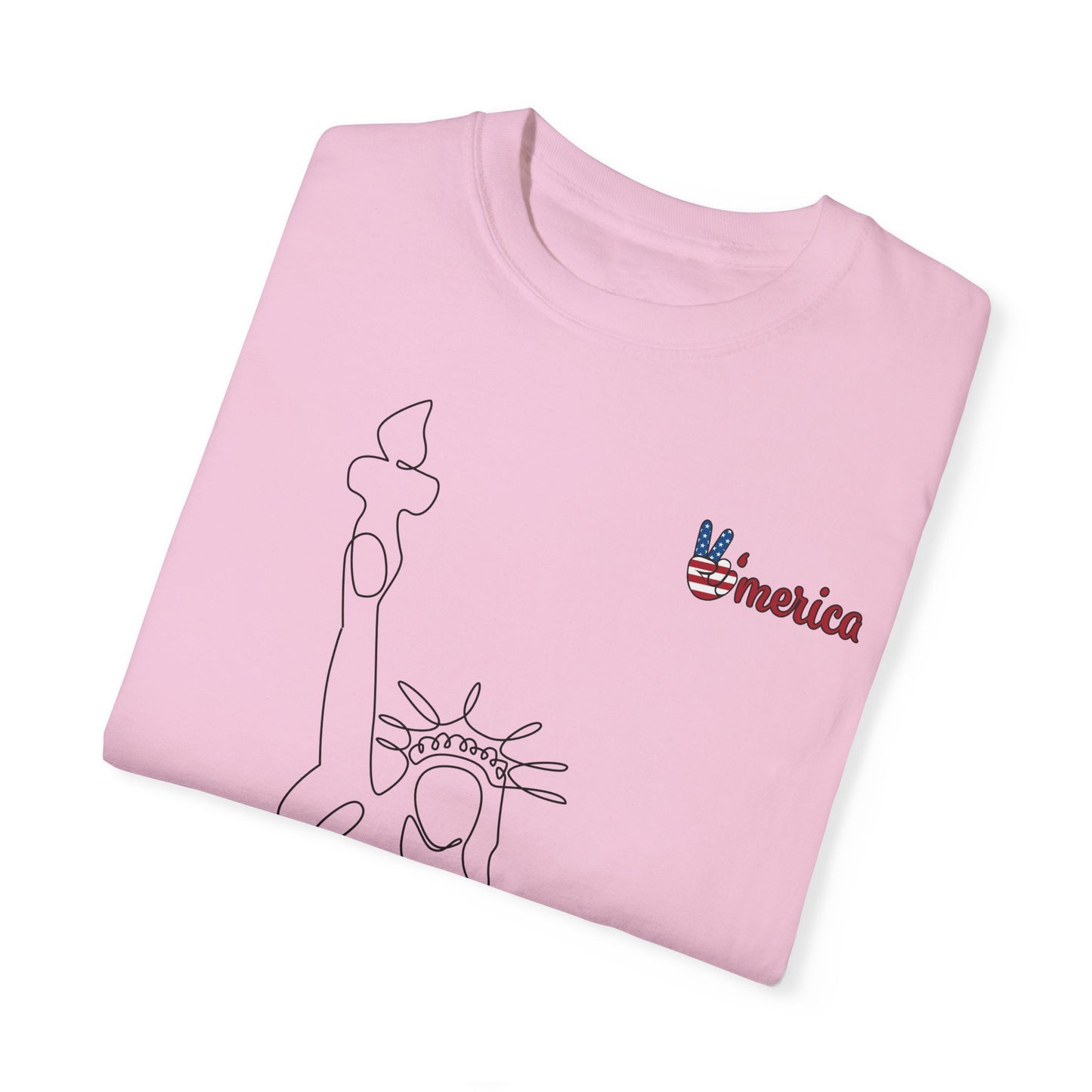 Unisex Garment-Dyed T-shirt - Celebrate 'Merica with Liberty Design
