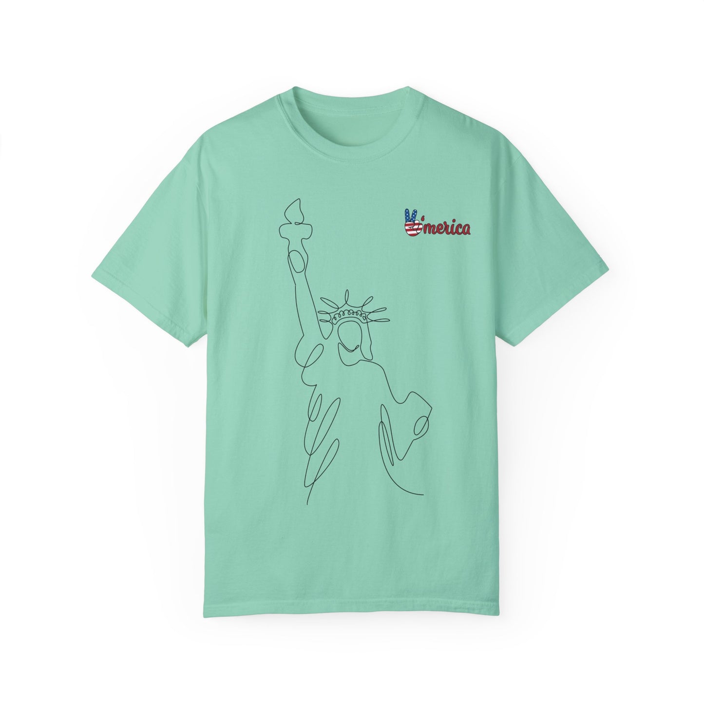 Unisex Garment-Dyed T-shirt - Celebrate 'Merica with Liberty Design