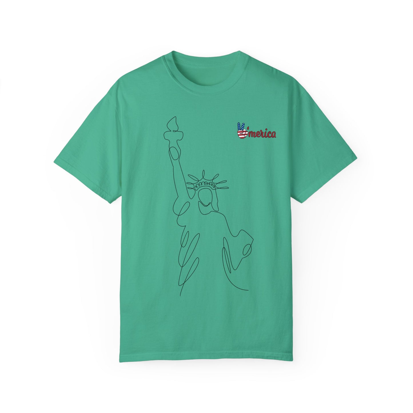 Unisex Garment-Dyed T-shirt - Celebrate 'Merica with Liberty Design