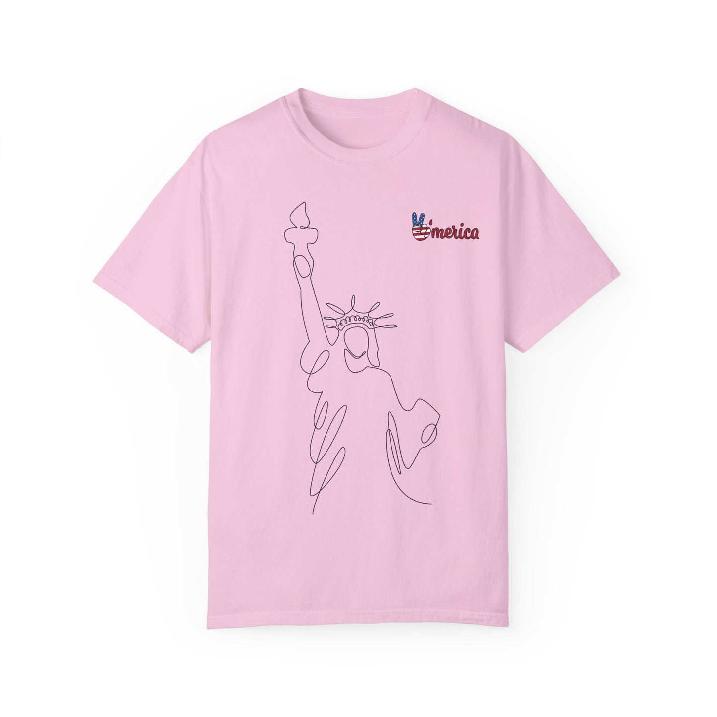 Unisex Garment-Dyed T-shirt - Celebrate 'Merica with Liberty Design