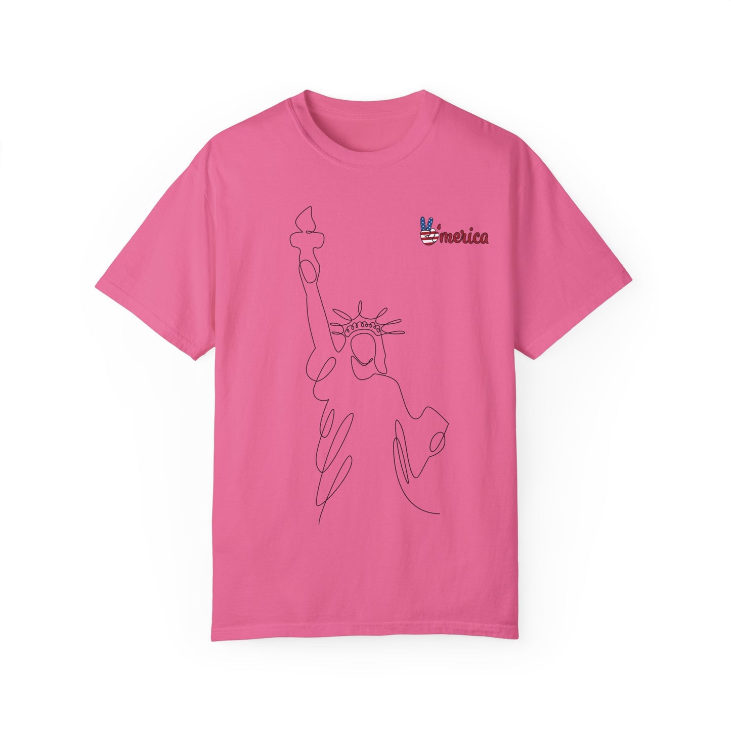 Unisex Garment-Dyed T-shirt - Celebrate 'Merica with Liberty Design